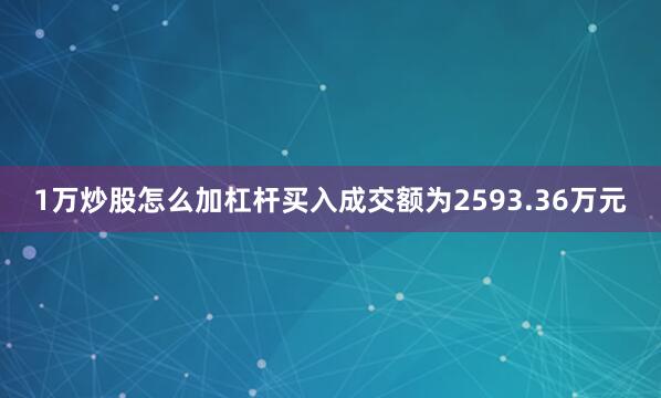 1万炒股怎么加杠杆买入成交额为2593.36万元