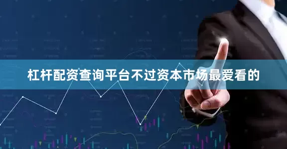 杠杆配资查询平台不过资本市场最爱看的